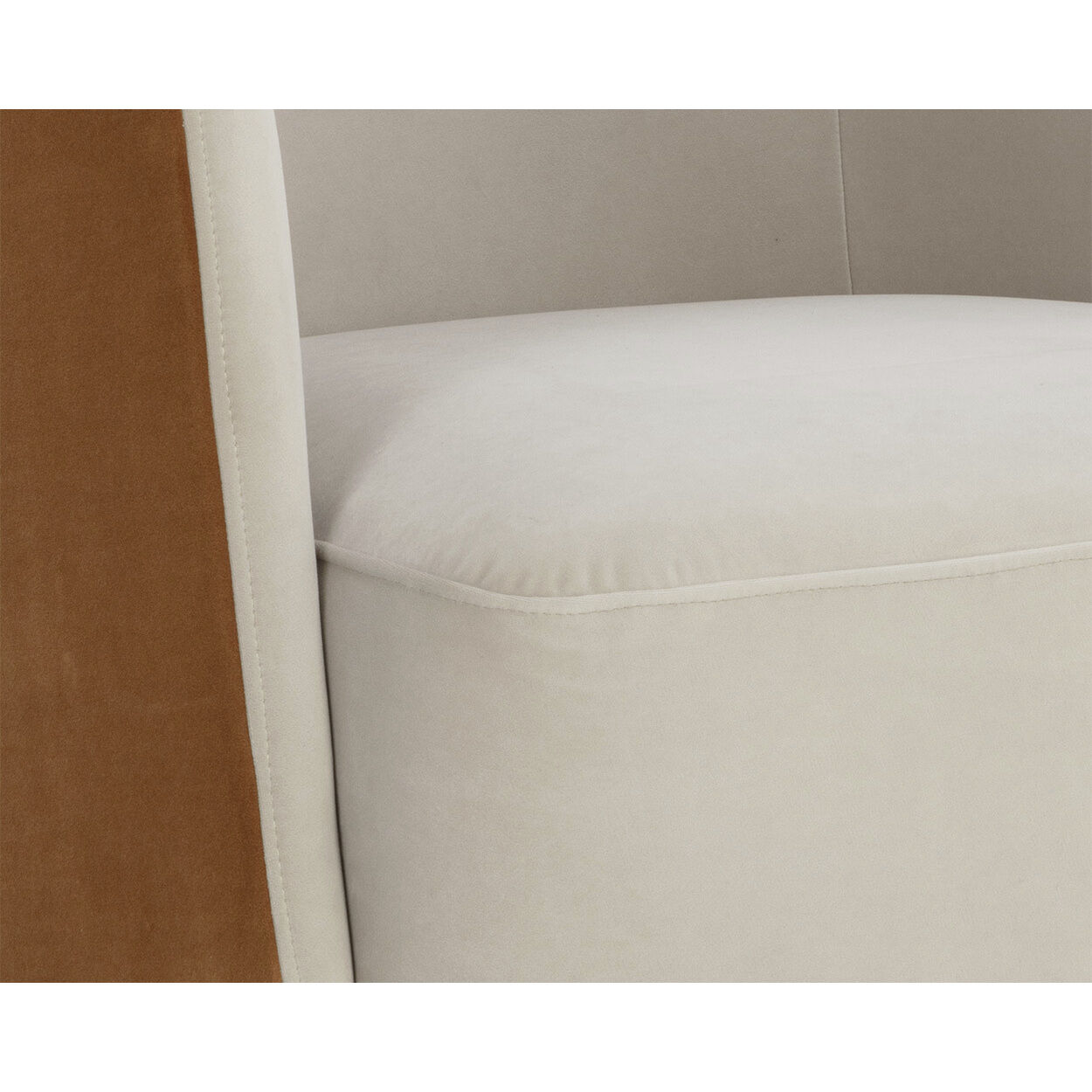 Sarina Meg Taupe / Meg Gold Swivel Lounge Chair, Swivel